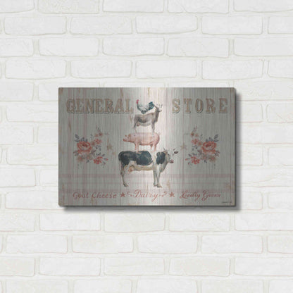 Luxe Metal Art 'Farm Patchwork I' by Danhui Nai, Metal Wall Art,24x16