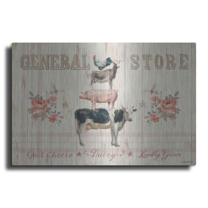 Luxe Metal Art 'Farm Patchwork I' by Danhui Nai, Metal Wall Art