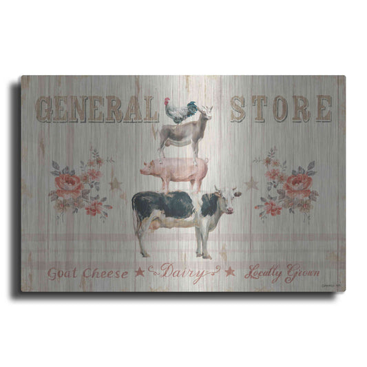 Luxe Metal Art 'Farm Patchwork I' by Danhui Nai, Metal Wall Art