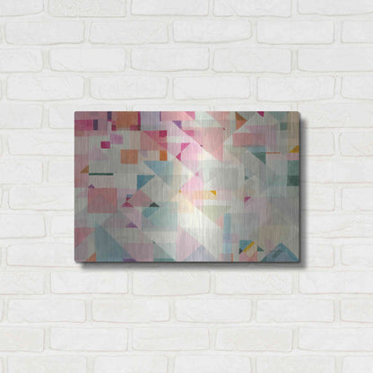 Luxe Metal Art 'Try Angles II' by Danhui Nai, Metal Wall Art,24x16