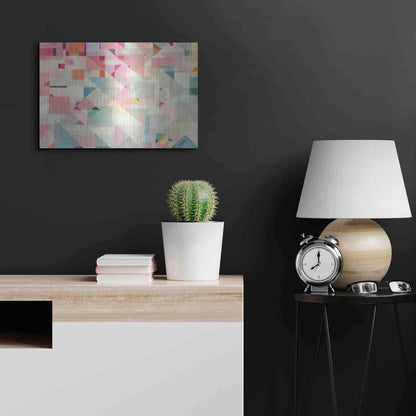 Luxe Metal Art 'Try Angles II' by Danhui Nai, Metal Wall Art,24x16