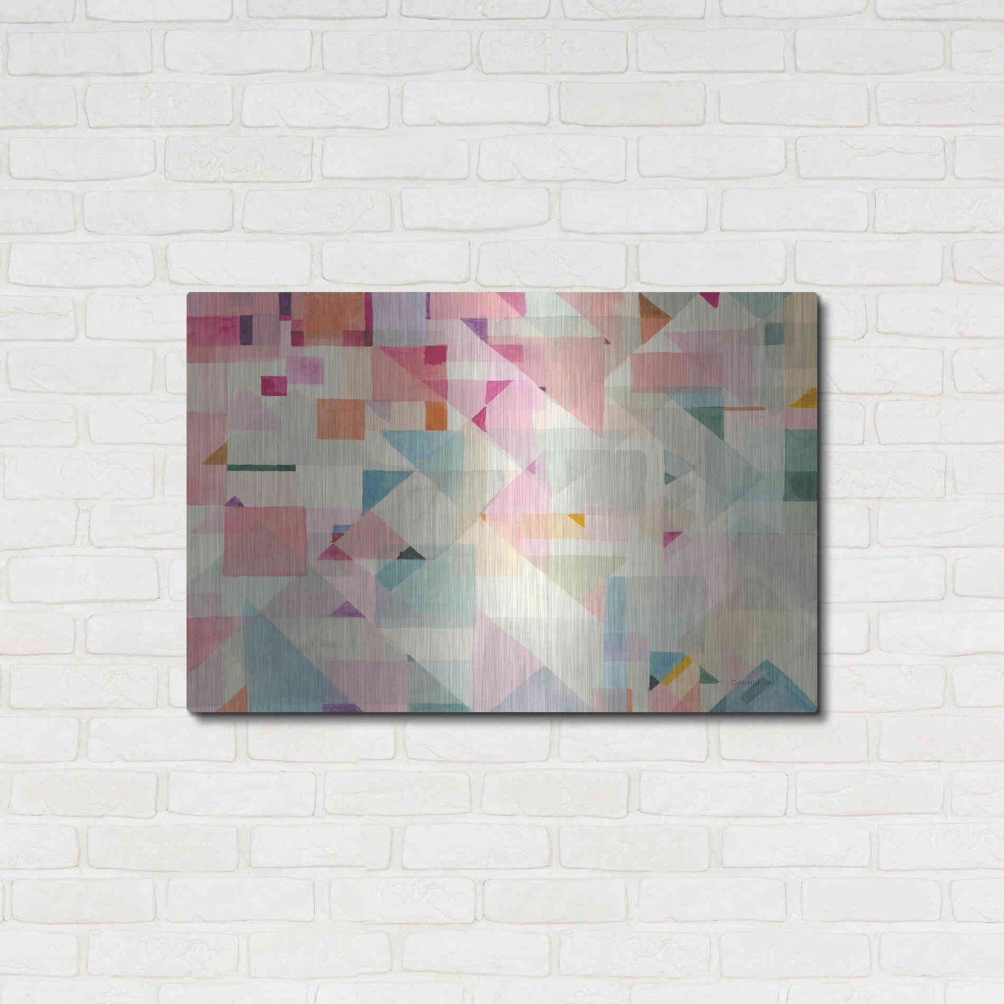 Luxe Metal Art 'Try Angles II' by Danhui Nai, Metal Wall Art,36x24