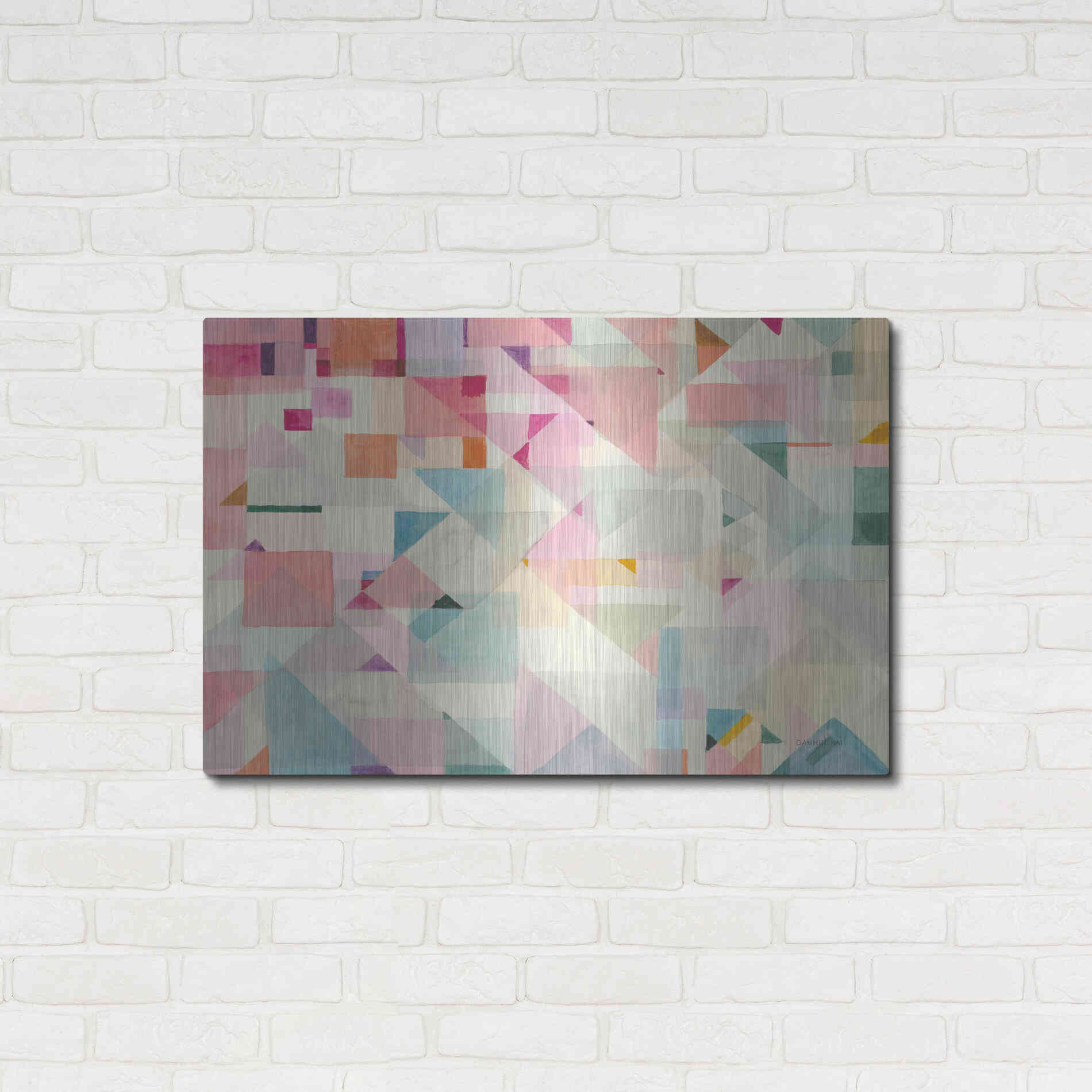 Luxe Metal Art 'Try Angles II' by Danhui Nai, Metal Wall Art,36x24