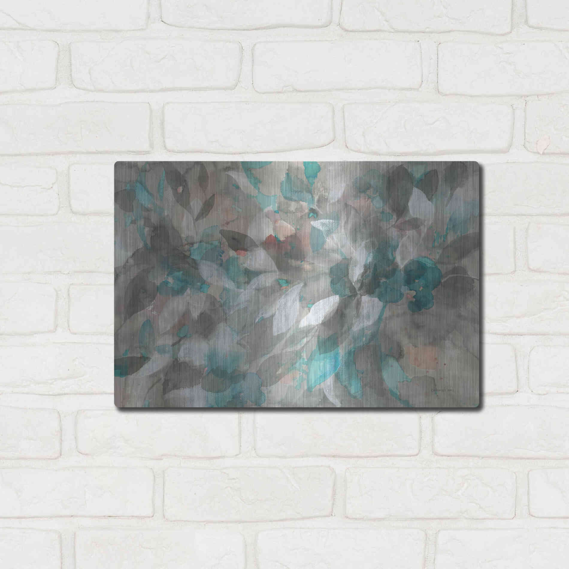 Luxe Metal Art 'Abstract Nature' by Danhui Nai, Metal Wall Art,16x12