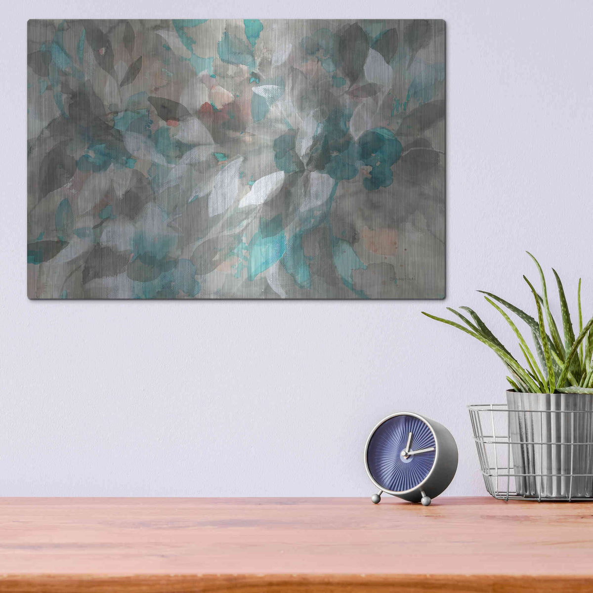 Luxe Metal Art 'Abstract Nature' by Danhui Nai, Metal Wall Art,16x12