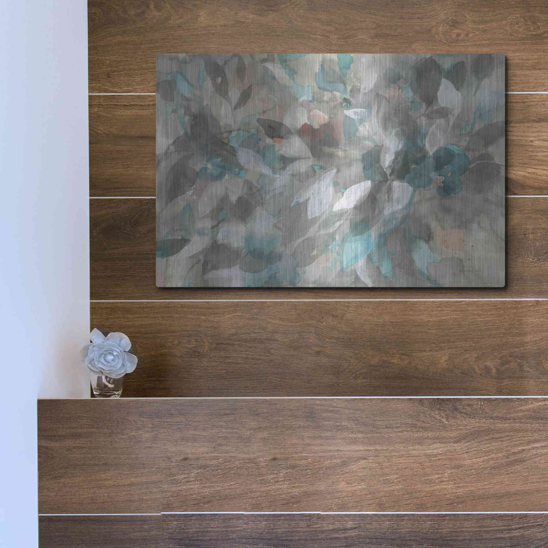 Luxe Metal Art 'Abstract Nature' by Danhui Nai, Metal Wall Art,16x12