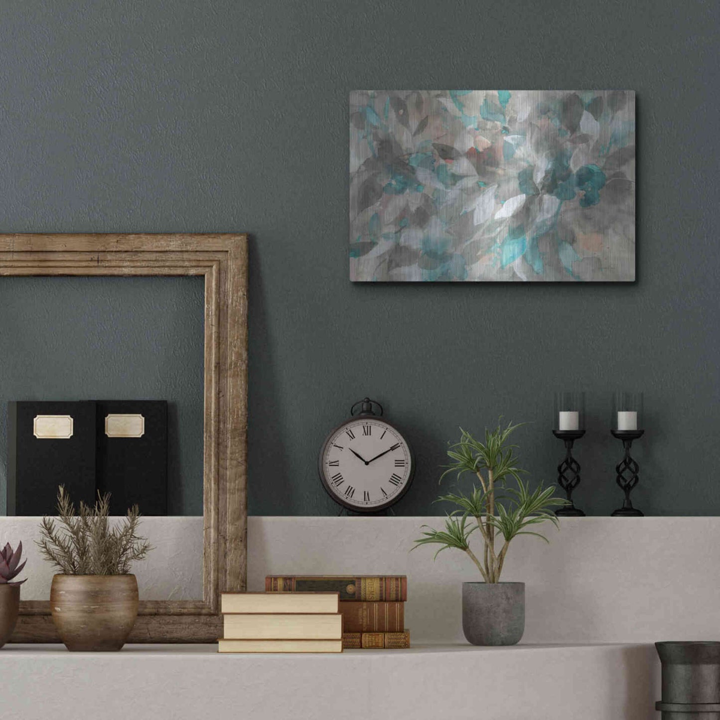 Luxe Metal Art 'Abstract Nature' by Danhui Nai, Metal Wall Art,16x12