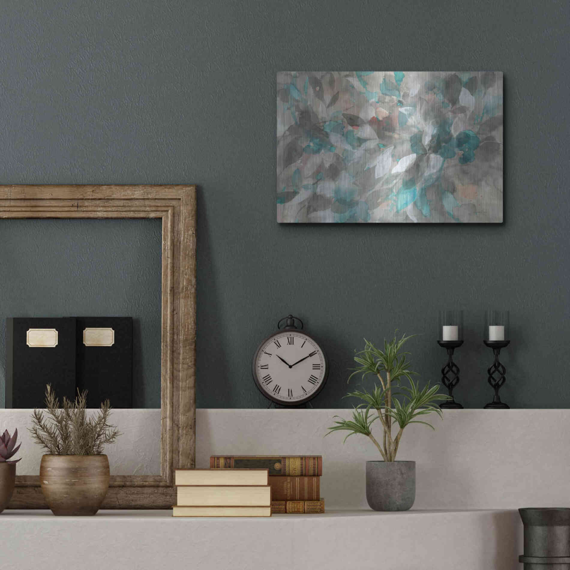 Luxe Metal Art 'Abstract Nature' by Danhui Nai, Metal Wall Art,16x12