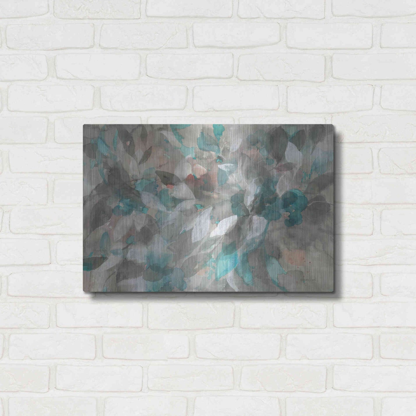 Luxe Metal Art 'Abstract Nature' by Danhui Nai, Metal Wall Art,24x16