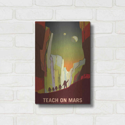Luxe Metal Art 'Mars Explorer Series: Teach on Mars' Space Metal Wall Art,12x16