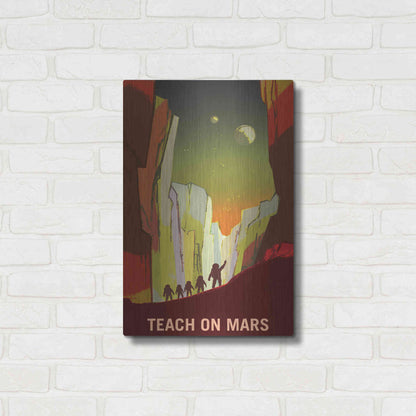 Luxe Metal Art 'Mars Explorer Series: Teach on Mars' Space Metal Wall Art,16x24