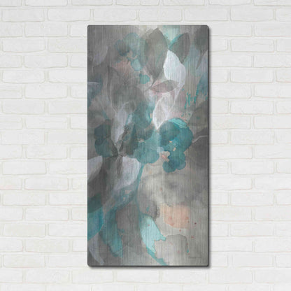 Luxe Metal Art 'Abstract Nature III' by Danhui Nai, Metal Wall Art,24x48