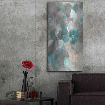 Luxe Metal Art 'Abstract Nature III' by Danhui Nai, Metal Wall Art,24x48
