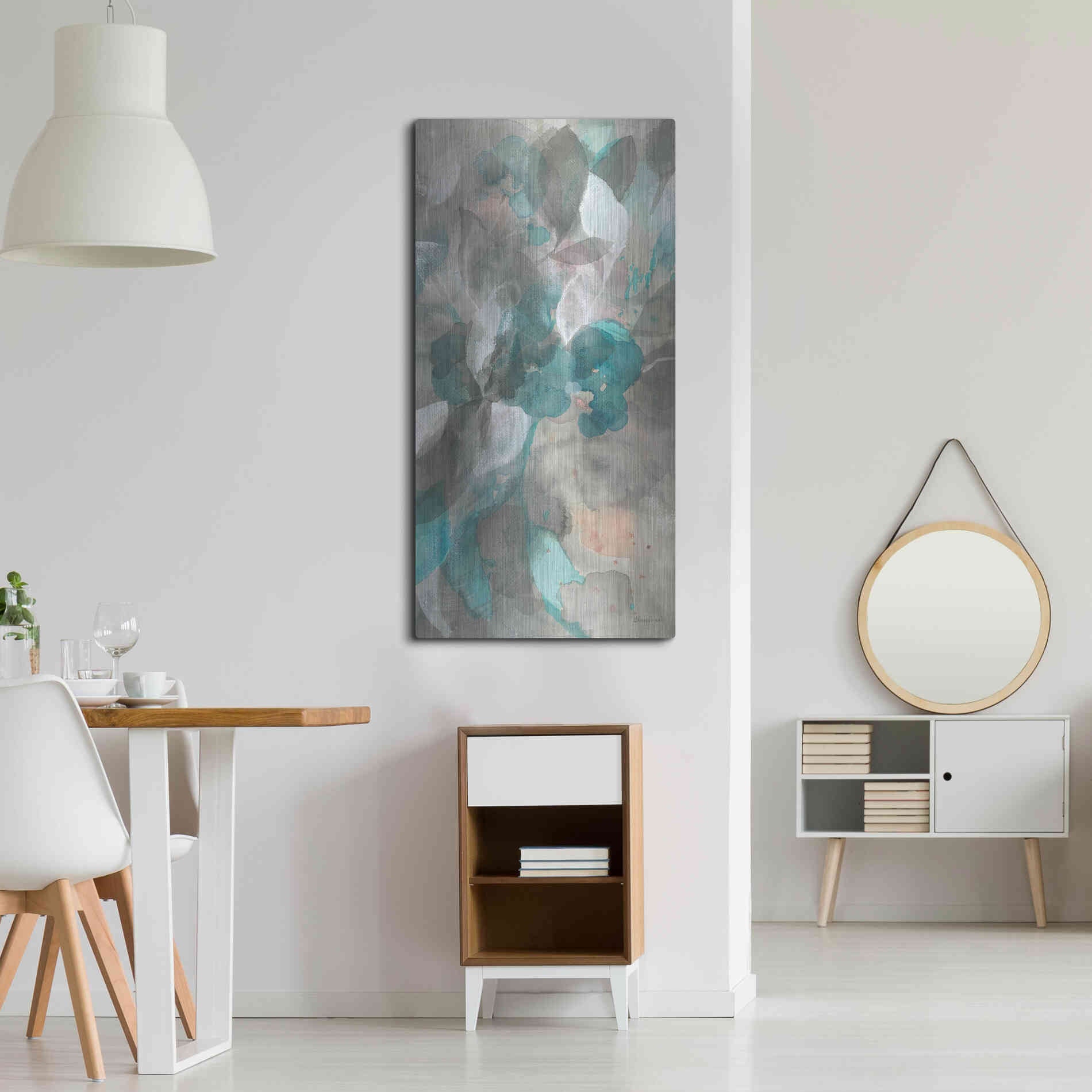 Luxe Metal Art 'Abstract Nature III' by Danhui Nai, Metal Wall Art,24x48