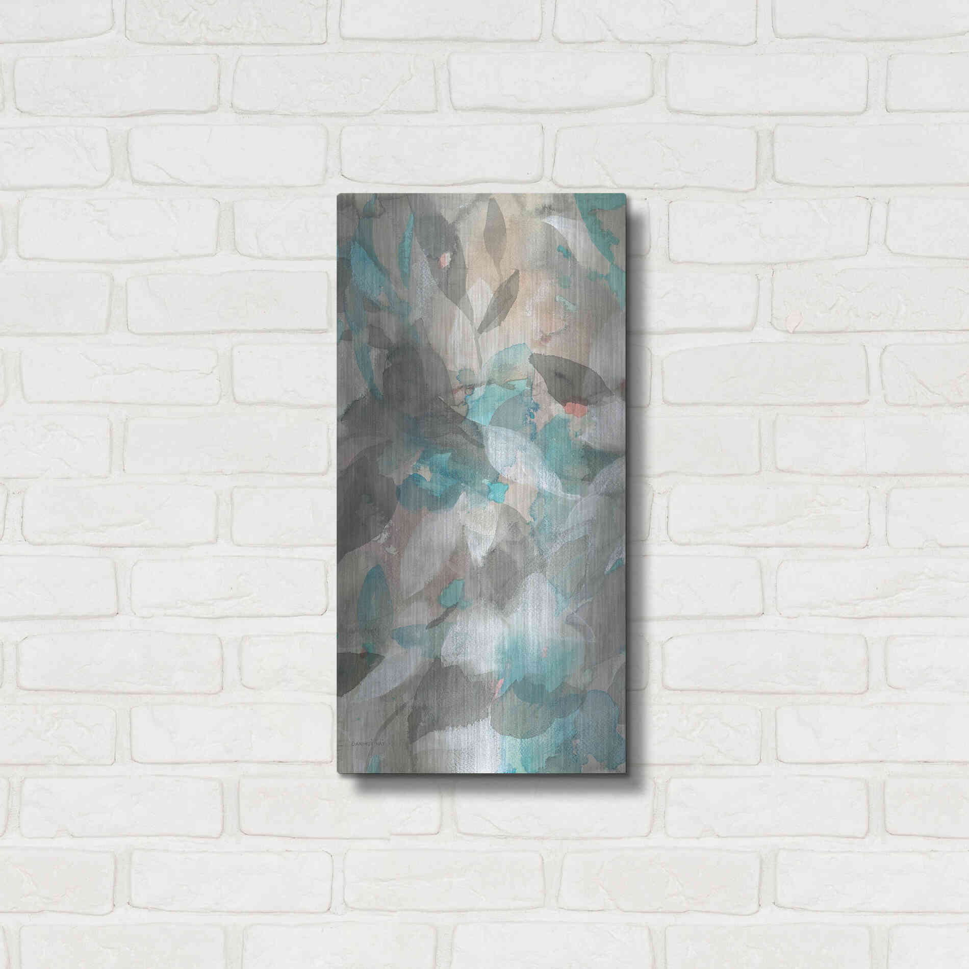 Luxe Metal Art 'Abstract Nature II' by Danhui Nai, Metal Wall Art,12x24