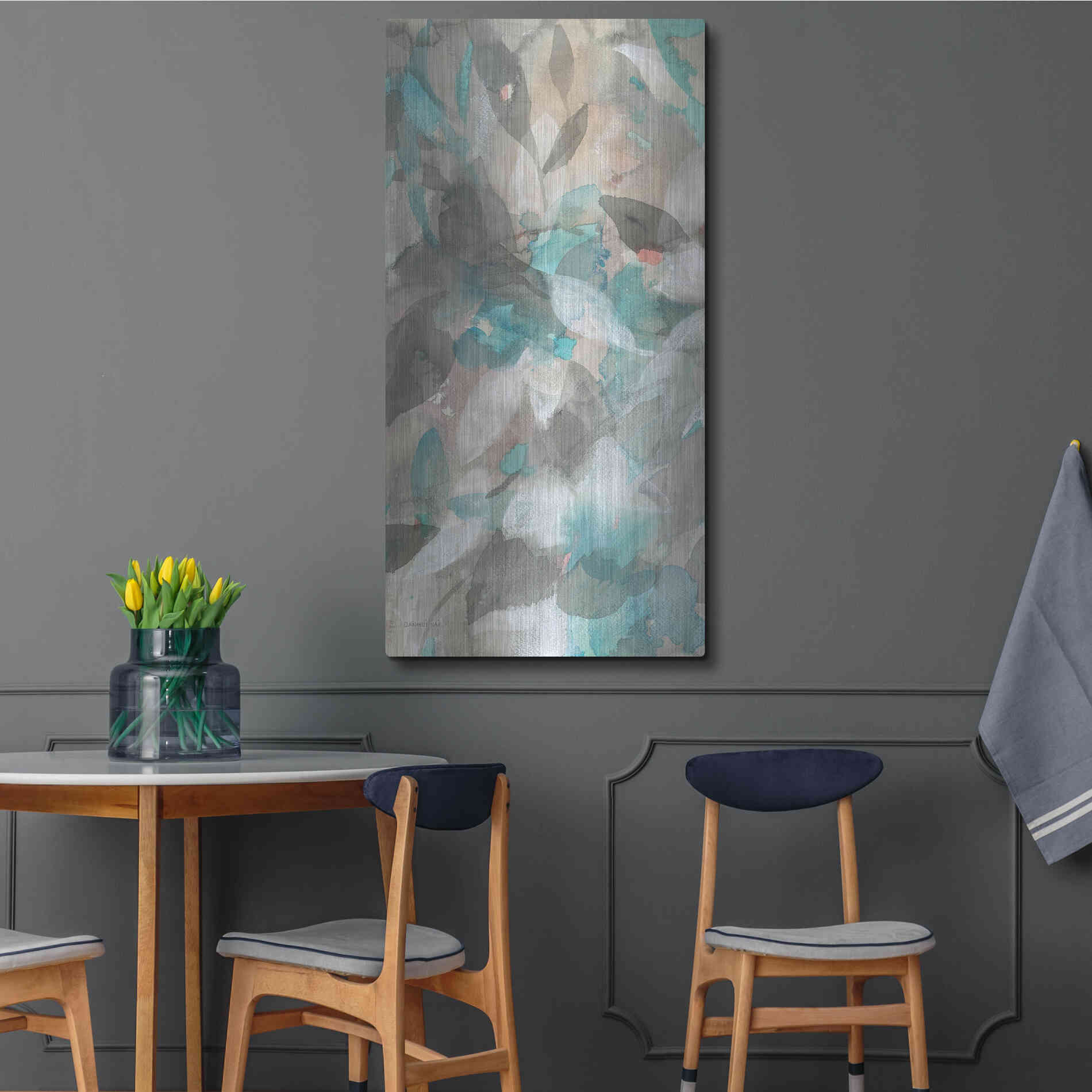 Luxe Metal Art 'Abstract Nature II' by Danhui Nai, Metal Wall Art,24x48