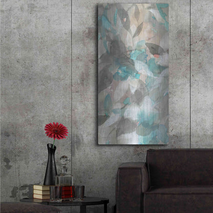 Luxe Metal Art 'Abstract Nature II' by Danhui Nai, Metal Wall Art,24x48