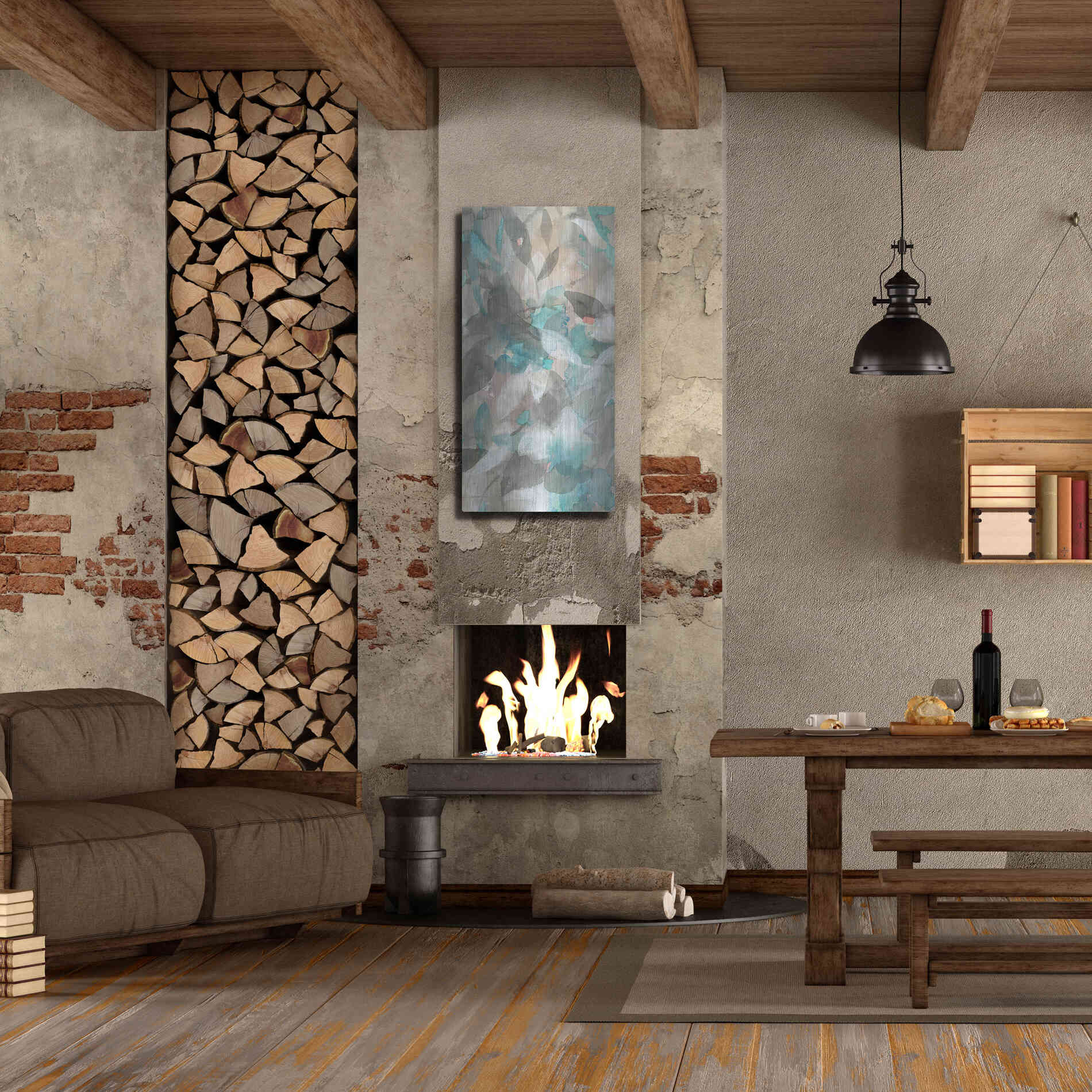 Luxe Metal Art 'Abstract Nature II' by Danhui Nai, Metal Wall Art,24x48