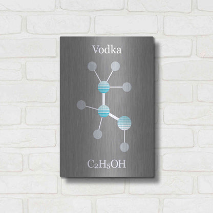 Luxe Metal Art 'Vodka Molecule' by Epic Portfolio, Metal Wall Art,12x16
