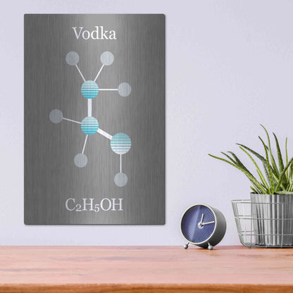 Luxe Metal Art 'Vodka Molecule' by Epic Portfolio, Metal Wall Art,12x16