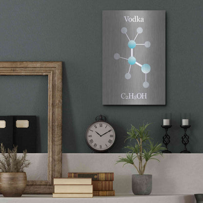 Luxe Metal Art 'Vodka Molecule' by Epic Portfolio, Metal Wall Art,12x16