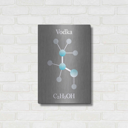 Luxe Metal Art 'Vodka Molecule' by Epic Portfolio, Metal Wall Art,16x24