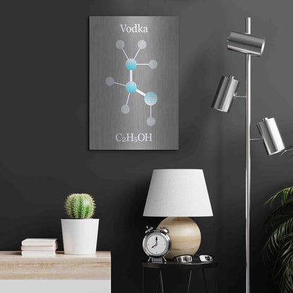 Luxe Metal Art 'Vodka Molecule' by Epic Portfolio, Metal Wall Art,16x24