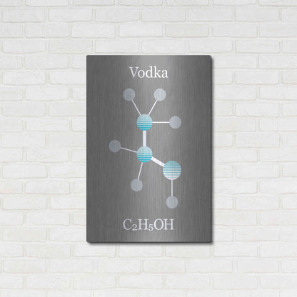 Luxe Metal Art 'Vodka Molecule' by Epic Portfolio, Metal Wall Art,24x36
