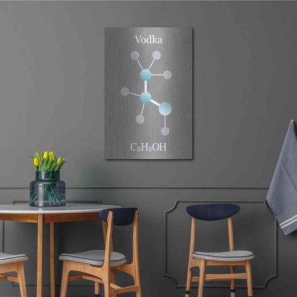 Luxe Metal Art 'Vodka Molecule' by Epic Portfolio, Metal Wall Art,24x36