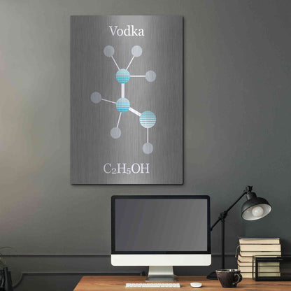 Luxe Metal Art 'Vodka Molecule' by Epic Portfolio, Metal Wall Art,24x36