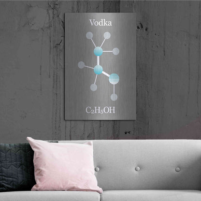 Luxe Metal Art 'Vodka Molecule' by Epic Portfolio, Metal Wall Art,24x36