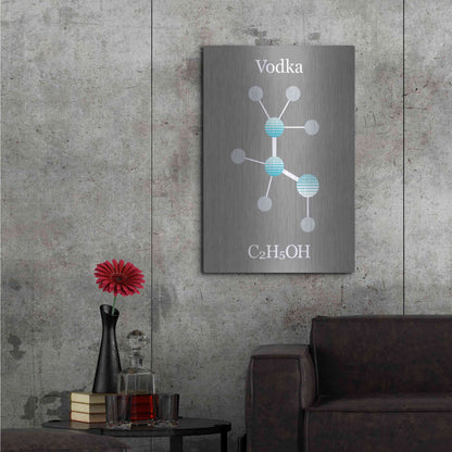 Luxe Metal Art 'Vodka Molecule' by Epic Portfolio, Metal Wall Art,24x36