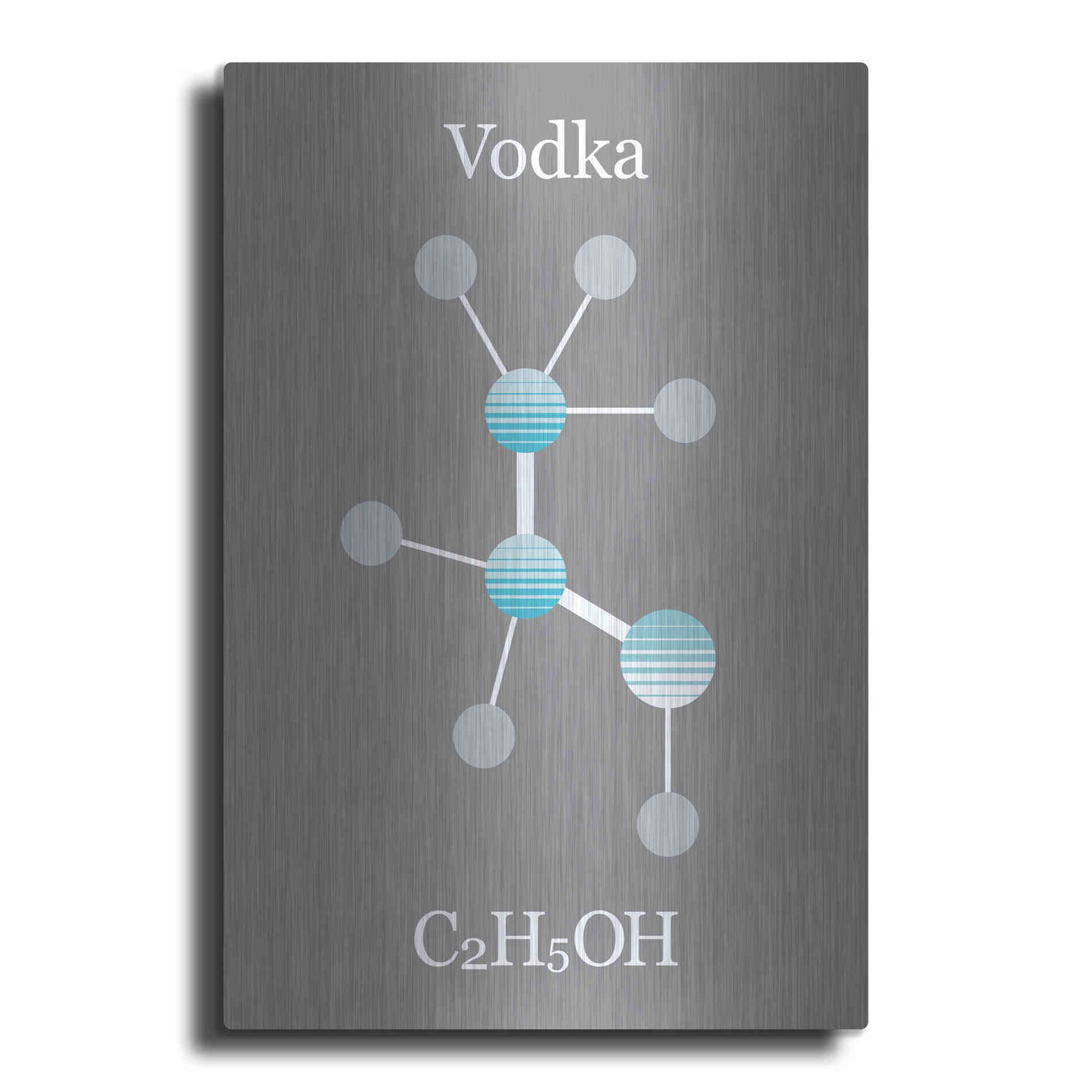 Luxe Metal Art 'Vodka Molecule' by Epic Portfolio, Metal Wall Art