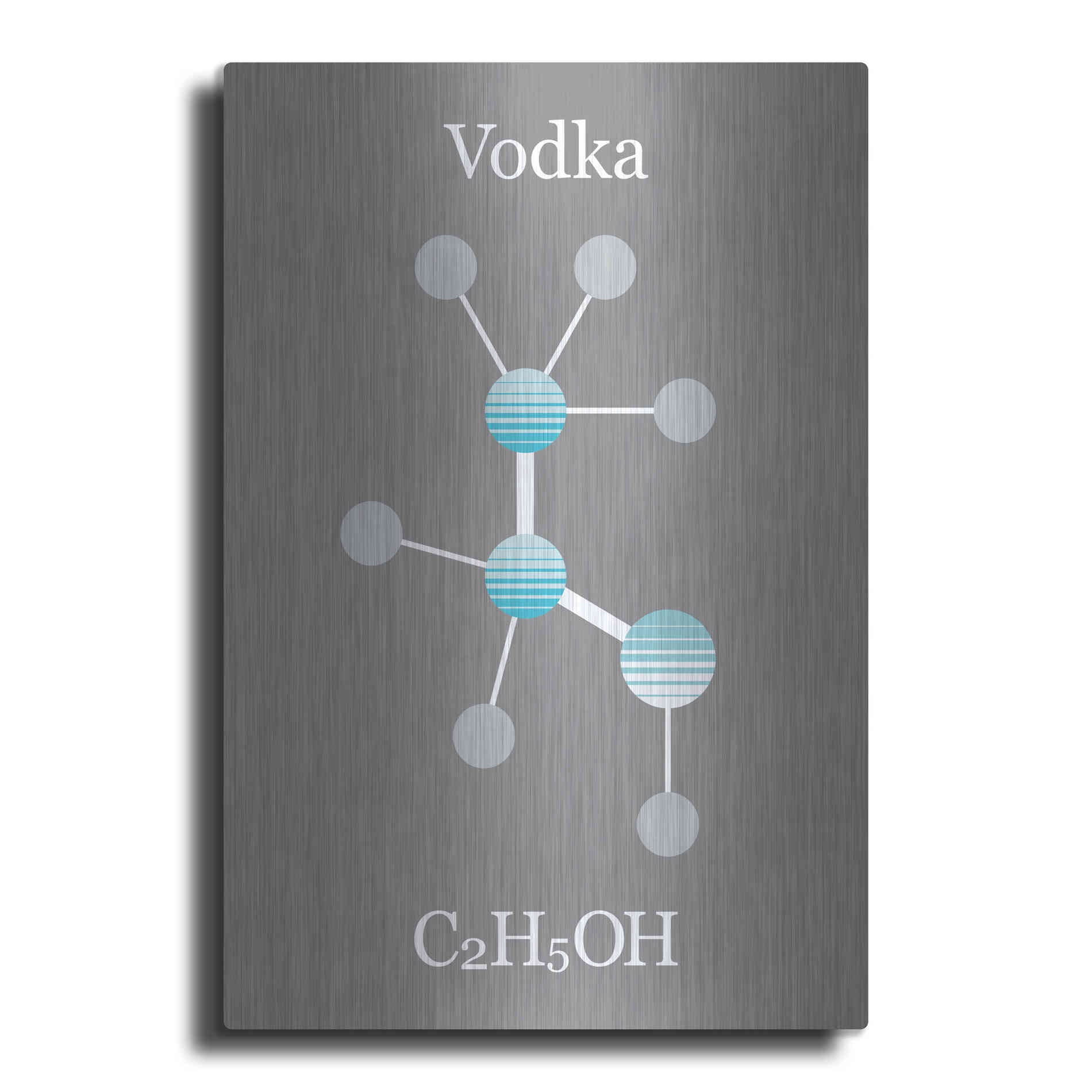 Luxe Metal Art 'Vodka Molecule' by Epic Portfolio, Metal Wall Art