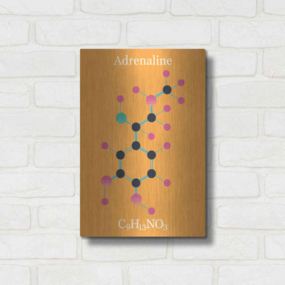 Luxe Metal Art 'Adrenaline Molecule II' by Epic Portfolio, Metal Wall Art,12x16