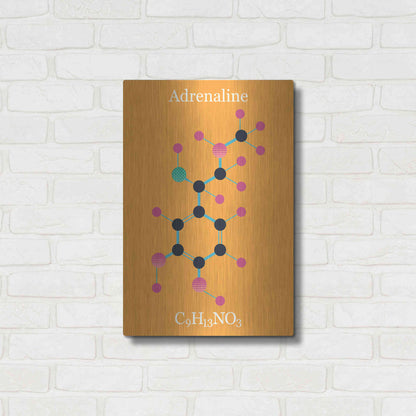 Luxe Metal Art 'Adrenaline Molecule II' by Epic Portfolio, Metal Wall Art,16x24
