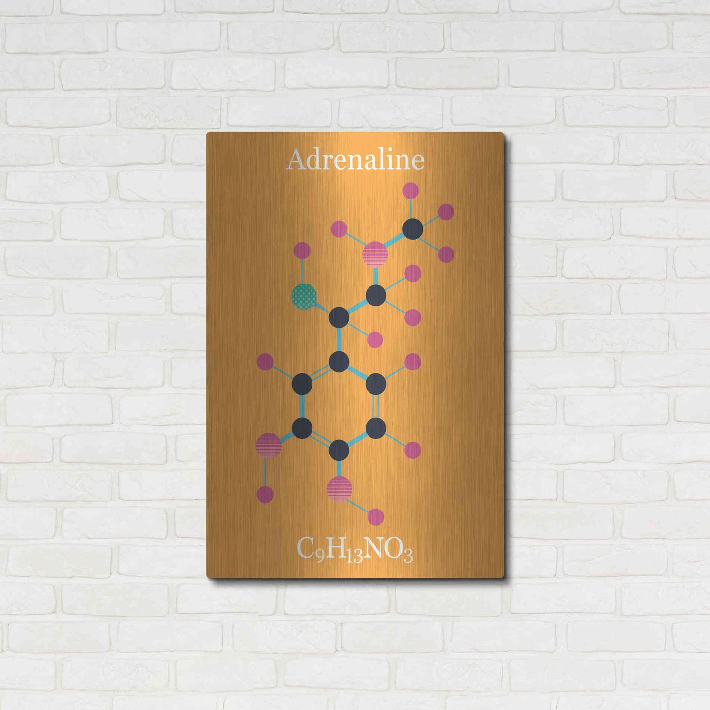 Luxe Metal Art 'Adrenaline Molecule II' by Epic Portfolio, Metal Wall Art,24x36