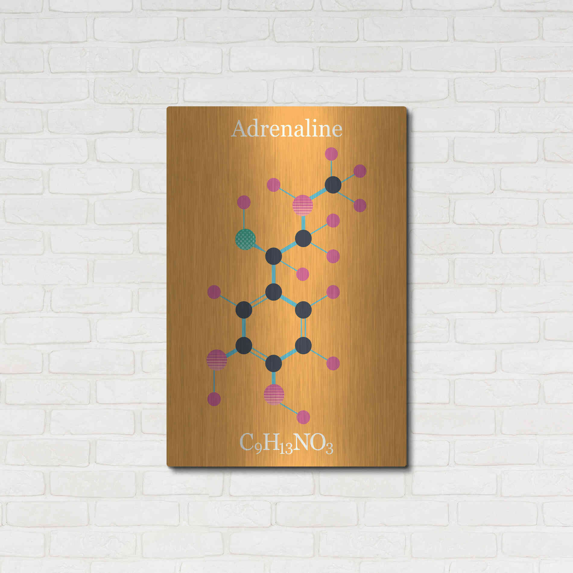 Luxe Metal Art 'Adrenaline Molecule II' by Epic Portfolio, Metal Wall Art,24x36