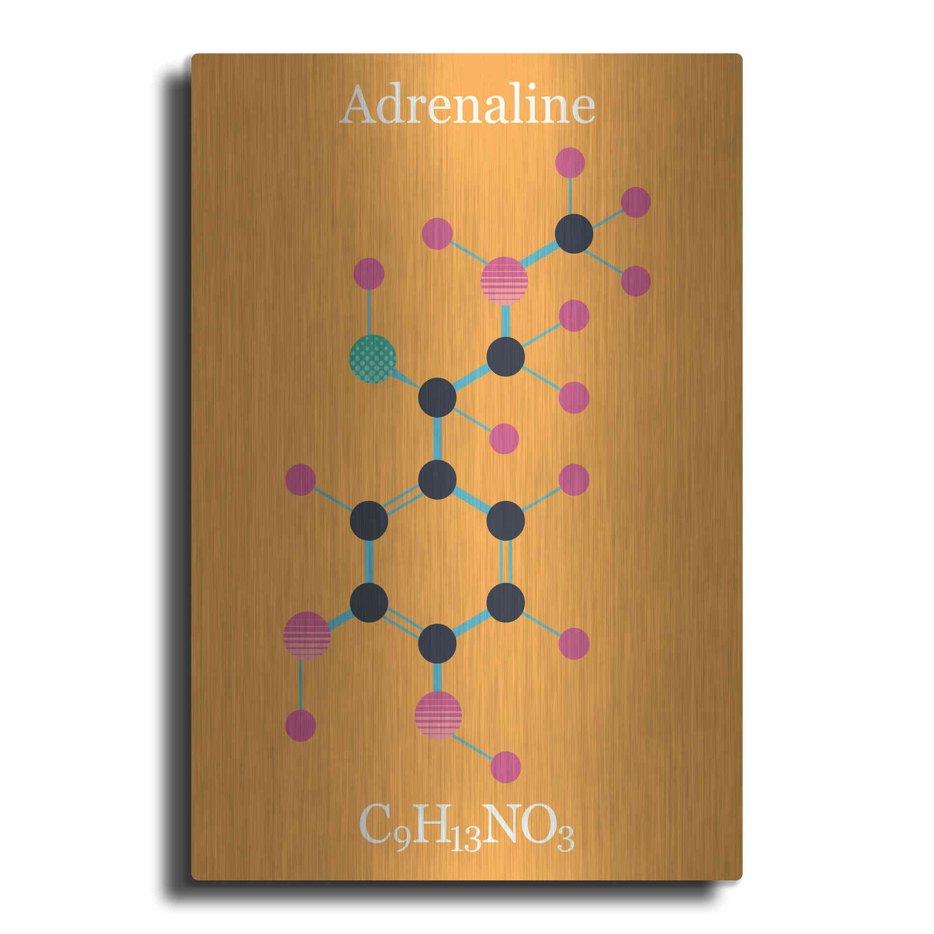 Luxe Metal Art 'Adrenaline Molecule II' by Epic Portfolio, Metal Wall Art