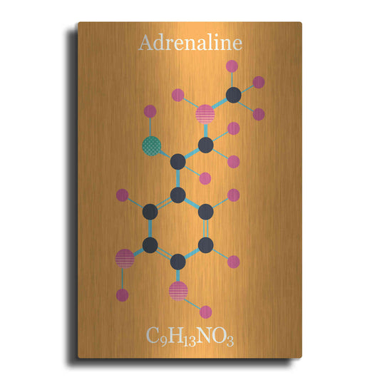 Luxe Metal Art 'Adrenaline Molecule II' by Epic Portfolio, Metal Wall Art