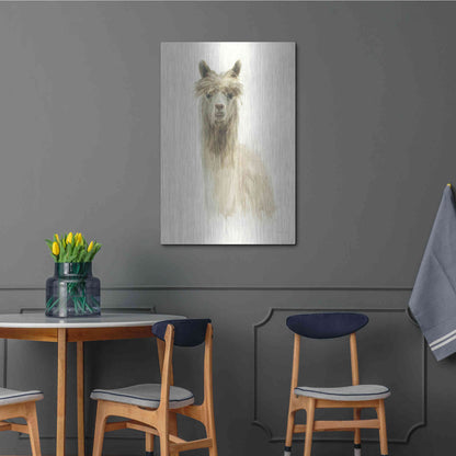 Luxe Metal Art 'Classic Llamas I' by Danhui Nai, Metal Wall Art,24x36