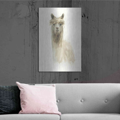 Luxe Metal Art 'Classic Llamas I' by Danhui Nai, Metal Wall Art,24x36