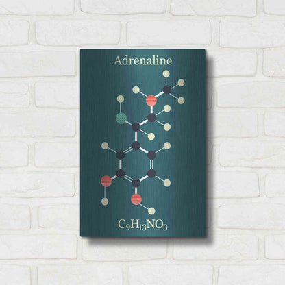 Luxe Metal Art 'Adrenaline Molecule I' by Epic Portfolio, Metal Wall Art,12x16
