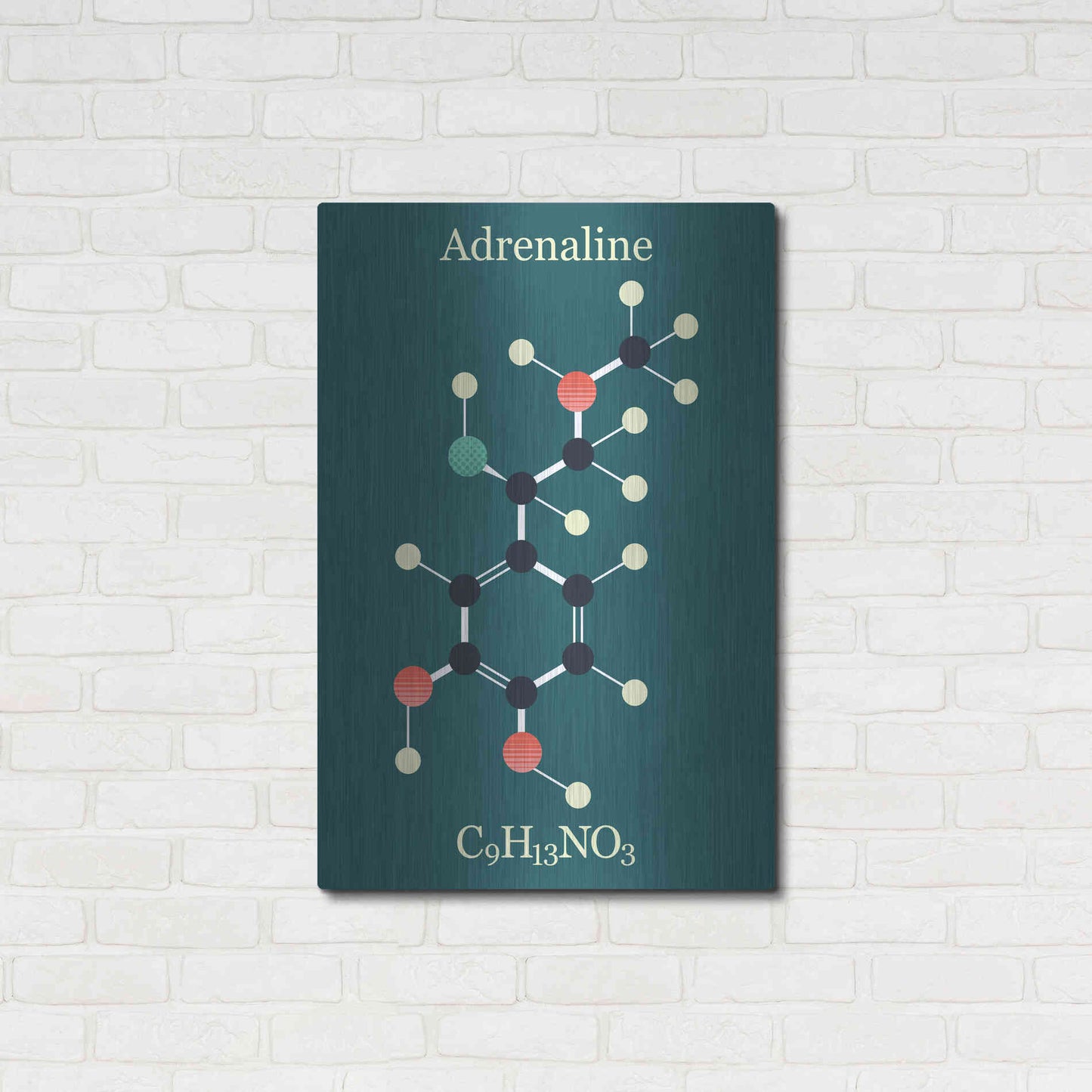 Luxe Metal Art 'Adrenaline Molecule I' by Epic Portfolio, Metal Wall Art,24x36