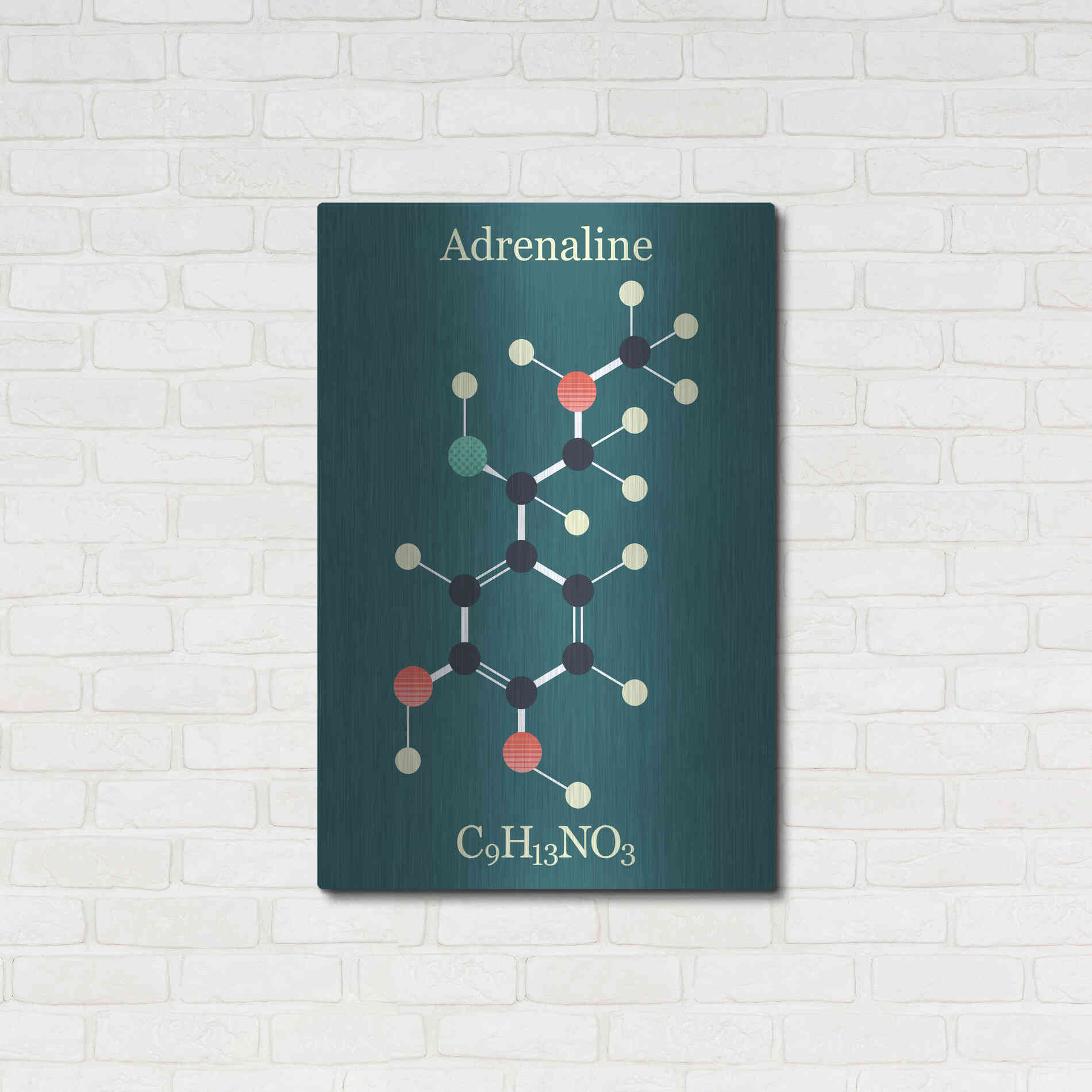Luxe Metal Art 'Adrenaline Molecule I' by Epic Portfolio, Metal Wall Art,24x36