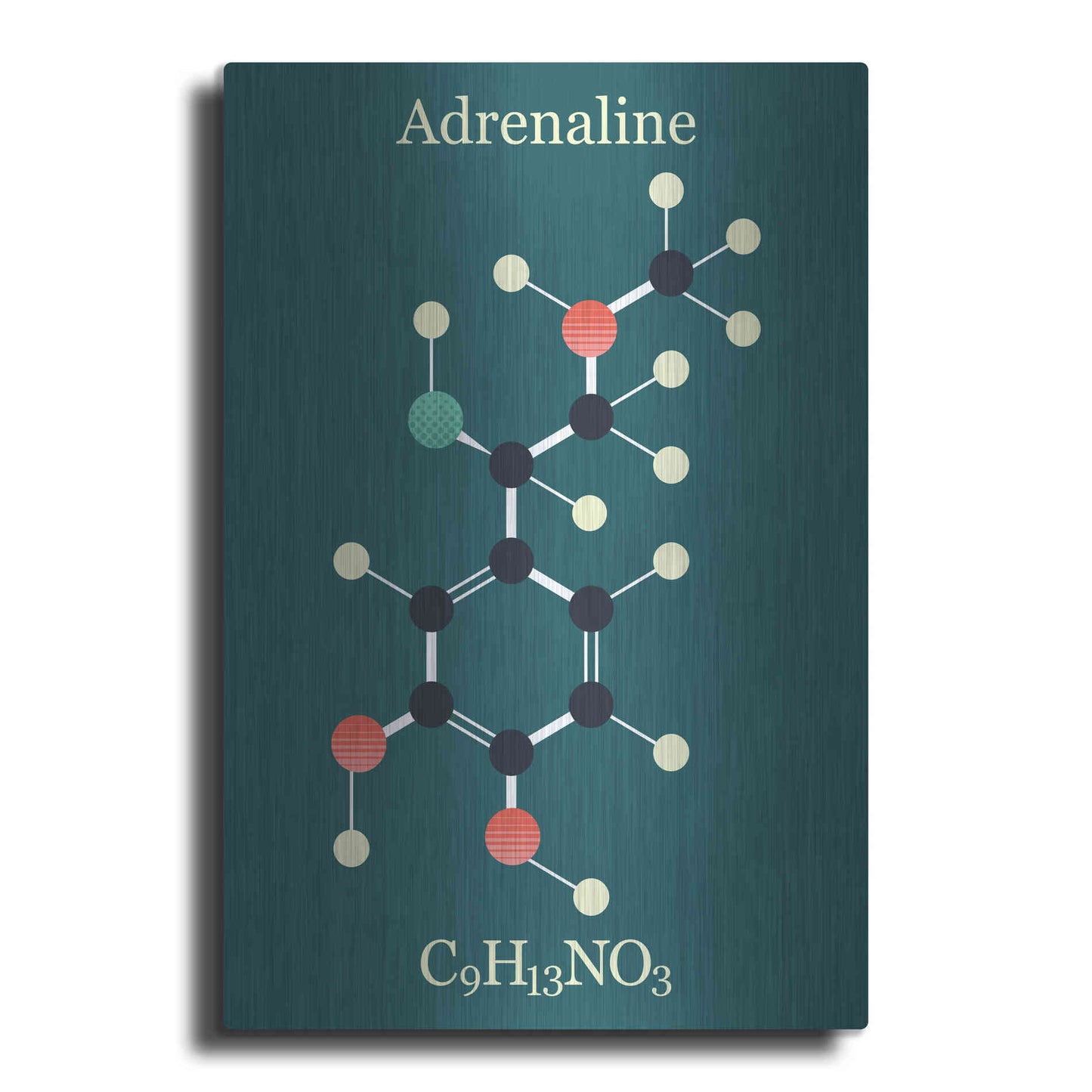 Luxe Metal Art 'Adrenaline Molecule I' by Epic Portfolio, Metal Wall Art
