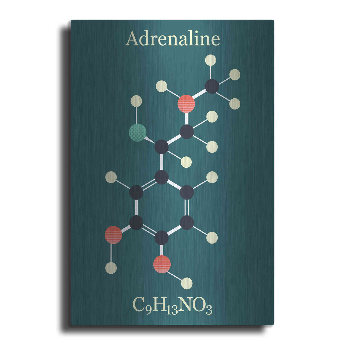 Luxe Metal Art 'Adrenaline Molecule I' by Epic Portfolio, Metal Wall Art