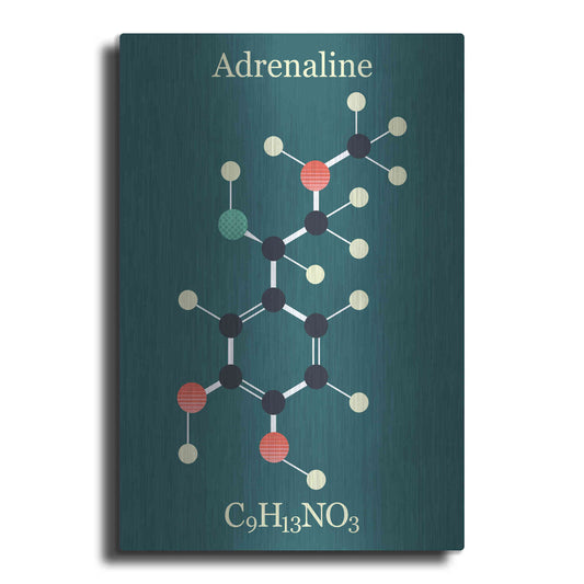 Luxe Metal Art 'Adrenaline Molecule I' by Epic Portfolio, Metal Wall Art