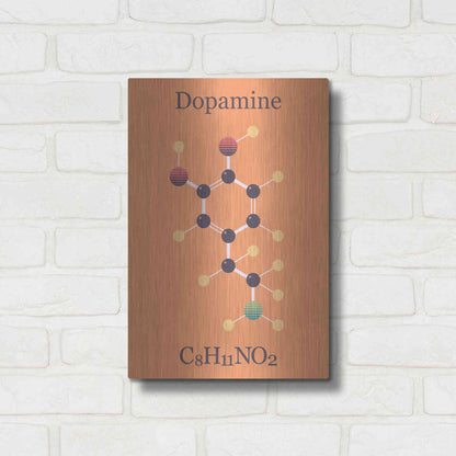 Luxe Metal Art 'Peace Or Dopamine Molecule I' by Epic Portfolio, Metal Wall Art,12x16