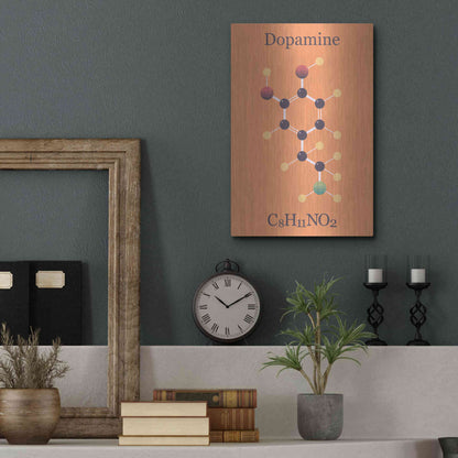 Luxe Metal Art 'Peace Or Dopamine Molecule I' by Epic Portfolio, Metal Wall Art,12x16